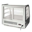 Vitrina rece pt prezentare, 120 lt, interval temp. 2-6 gr C, 160 W, corp inox, ARKTIC by Hendi, 707x570x(H)680mm, Clasa energetica B