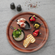 Tava Hendi pentru servire, imitatie lemn rotunda, cu margine inalta 360 mm