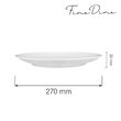 Farfurie Fine Dine, Bianco, Alb, portelan vitrificat, rezistenta la temeperaturi de pana la 180 C, diametru 270 mm