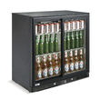 Vitrina frigorifica de prezentare usi glisante interval temp. 2/10?C, 220 W, corp inox, ARKTIC by Hendi, 900x500x(H)900 mm 198 Litri, Clasa energetica E