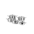 Cratita cu capac 4,8 Lit, 24 cm diametru x10,5 cm inaltime, inox, gama Hendi Profi Line