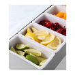 Cutie ingrediente bar / pizza, 5 compartimente, 375x140x(H)90 mm, capac transparent, Hendi