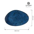 Farfurie de servire albastra, 350x210 mm, Fine Dine