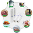 Set 2 role pungi vacuum gofrate 20 cm x 6 metri, Hendi, 2 straturi, 75 microni grosime, filtru UV