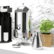 Cana termos 1.5 Litri, corp inox elegant, Hendi, pereti dubli, maner si capac metal cromat