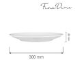 Farfurie eleganta Fine Dine, Bianco, Alb, portelan vitrificat, rezistenta la temeperaturi de pana la 180 C, diametru 300 mm