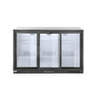 Vitrina frigorifica de prezentare 3 usi glisante interval temperatura 2/10?C, 300 W, corp inox, ARKTIC by Hendi, 1335x500x(h)900 mm 338 Litri, Clasa energetica E