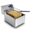 Friteuza electrica profesionala 4 litri, Hendi Blue Line, corp inox, termostat reglabil 0-190 gr C, 3000W, 217x400x(H)290 mm,