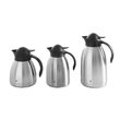 Cana termos 2 lt, pereti dubli inox, Hendi, capac cu sistem de apasare negru, 14.5 x 26 cm