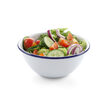 Bol salata emailata - oe160 mm, Alb/Albastru