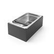 Recipient pentru zat cafea in cadru de lemn, Hendi, otel inoxidabil, 275x175x(H)110 mm