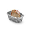 Cos pentru servire paine, Hendi, Gri, Polipropilena, design impletit tip ratan, 320x230x(H)70mm
