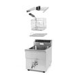 Friteuza cu inductie Hendi Kitchen Line, 8 lt, corp inox, 3500W, functie boost pentru incalzire rapida, Hendi, 290x485x(H)406mm