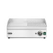 Grill pe jumatate nervurat, Kitchen Line, 220-240V/2400W, 527x404x(H)233mm