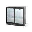 Vitrina frigorifica de prezentare usi glisante interval temp. 2/10?C, 220 W, corp inox, ARKTIC by Hendi, 900x500x(H)900 mm 198 Litri, Clasa energetica E