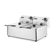 Friteuza electrica profesionala 2x6 litri 2x3300 W, termostat 0-190 gr C, corp inox, Hendi Blue Line, 550x430x(H)290 mm