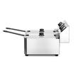 Friteuza electrica profesionala 2x6 litri 2x3300 W, termostat 0-190 gr C, corp inox, Hendi Blue Line, 550x430x(H)290 mm