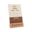 Semn de masa cu text Reserved din lemn durabil 152x44x(H)44 mm Hendi