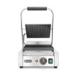 Contact grill, suprafete striate din fonta cu invelis ceramic, 1800 W, corp inox, Hendi, potrvit si pentru uz profesional