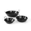 Tigaie adanca paella cu 2 manere, otel emailat, 24,5 cm diametru x 7 cm inaltime , Hendi, potrivita si pentru servire