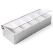 Cutie ingrediente bar / pizza, 5 compartimente, 375x140x(H)90 mm, capac transparent, Hendi