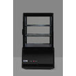 Vitrina rece pt prezentare, neagra, 58 lt, interval temp. 2-6 gr C, 170 W, 2 rafturi reglabile pe inaltime, ARKTIC by Hendi, 452x406x(H)816 mm, Clasa energetica C