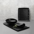 Platou negru Polaris 1/2, Fine Dine 265x325x22 mm