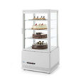Vitrina rece pt prezentare, alba, 68 lt, interval temp 0-12 gr C, 170 W, 3 rafturi reglabile pe inaltime, ARKTIC by Hendi, 452x406x(H)891 mm, Clasa energetica C