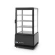 Vitrina rece pt prezentare, Negru, 68 lt, interval temp 2-6 gr C, 170 W, 3 rafturi reglabile pe inaltime, ARKTIC by Hendi, 452x406x(H)891 mm, Clasa energetica C