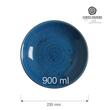 Farfurie adanca albastra, 230 mm, 900 ml