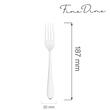 Furculita desert Fine Dine, gama Como, (L)187 mm