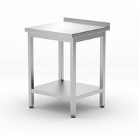 MASA DE LUCRU CU REBORD SI POLITA INFERIOARA BUDGET LINE, ADANCIME 600 MM