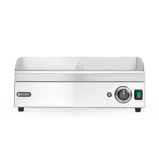 Grill pe jumatate nervurat, Kitchen Line, 220-240V/2400W, 527x404x(H)233mm