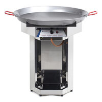 Gratar pe gaz Hendi Fiesta 800, inox, 7,0 Kw, contine furtun de gaz, aprindere electronica si regulator de presiune, 80x80x(H)90 cm