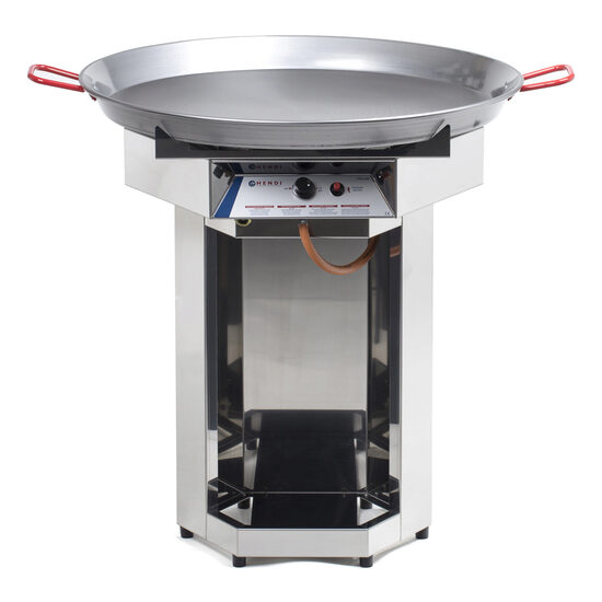 Gratar pe gaz Hendi Fiesta 800, inox, 7,0 Kw, contine furtun de gaz, aprindere electronica si regulator de presiune, 80x80x(H)90 cm