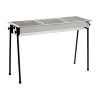 Gratar carbuni, inox, cu 3 gratare 345x345 mm fiecare, 1145x380x(H)770 mm, Hendi Resto, potrivit si pentru uz profesional