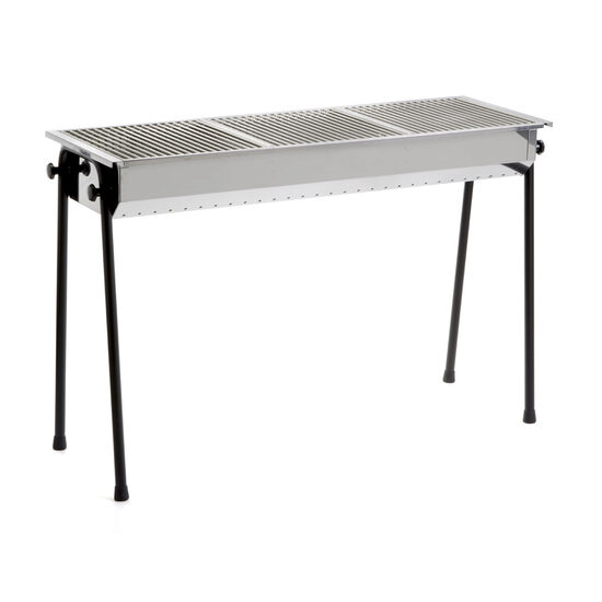 Gratar carbuni, inox, cu 3 gratare 345x345 mm fiecare, 1145x380x(H)770 mm, Hendi Resto, potrivit si pentru uz profesional