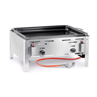 Grill gaz, tava coacere 59x48 cm, inox, 11,6 kW, consum 0,43 m3/ora, pt uz exterior, Hendi Bake Master model Maxi