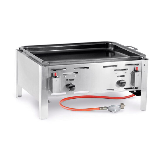 Grill gaz, tava coacere 59x48 cm, inox, 11,6 kW, consum 0,43 m3/ora, pt uz exterior, Hendi Bake Master model Maxi