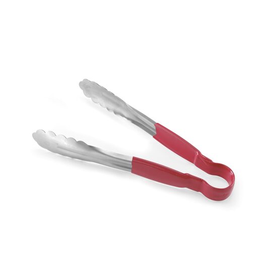 Cleste de servire Hendi, HACCP, rosu, (L)250 mm, maner PVC, otel inoxidabil