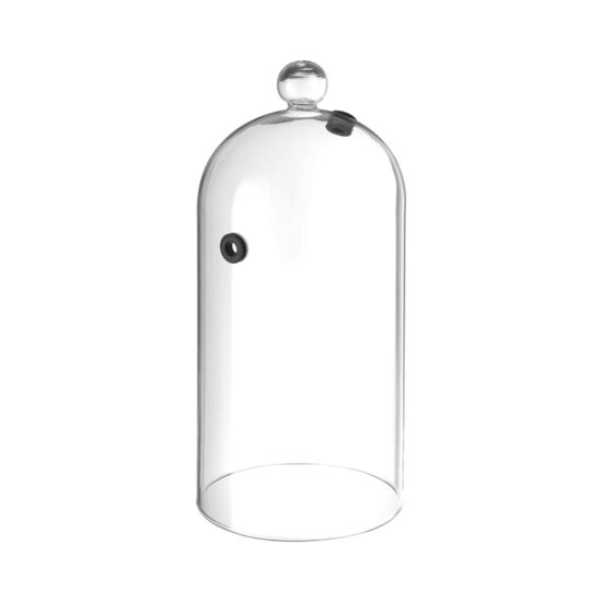 Cloche din sticla cu gaura pentru furtun fum, Hendi, diametru diametru130x(H)282 mm, poate fi utilizat in combinatie cu infuzorul de fum
