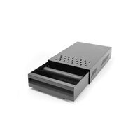 Stand dreptunghiular presa cafea Hendi, 350x250x(H)90 mm, Negru, otel carbon