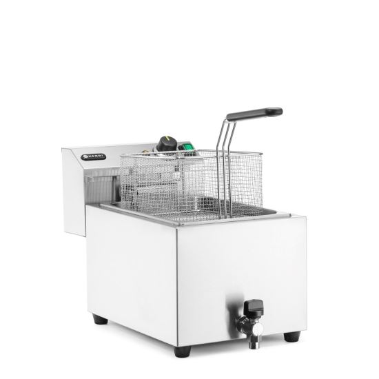 Friteuza XL, Profi Line cu robinet de scurgere, 10L, 400V / 6600W, 302x687x(H)375 mm 