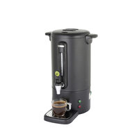 Percolator pentru bauturi fierbinti 13 litri, inox, negru mat, termostat 0-100 gr C, 1650 W, Concept Line Hendi, 357x380x(h)502 mm