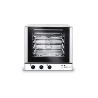 Cuptor convectie HENDI, capacitate 4 tavi 429x345 mm, 2 elemente incalzire, 1 ventilator, termostat reglabil, 50-230 gr C, timer 0 - 120 min, 2600 W, 590x695x(H)590 mm