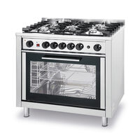 Masina de gatit, 5 arzatoare pe gaz si cuptor electric, Hendi, 14,3kw, 900x655x(H)850/900 mm