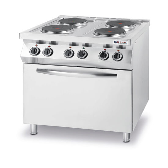 Електрическа печка Hendi Kitchen Line с 4 котлона и конвектор 400 W GN1/1 800x700x(H)900 mm
