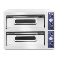 Cuptor pizza profesional Basic XL 44 Inox 2 camere 12000 W interval temperatura 50?C - 500?C Hendi 1000x844x(H)745 mm