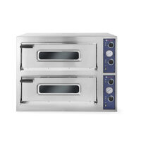 Cuptor pizza profesional Basic XXL 66 4 Inox 2 camere 18000 W interval temperatura 50?C - 500?C Hendi 2x1080x720x(H)140 mm
