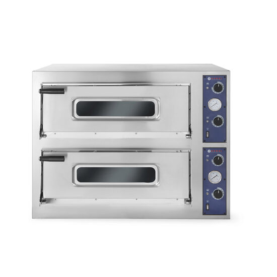 Cuptor pizza profesional Basic XXL 66 4 Inox 2 camere 18000 W interval temperatura 50?C - 500?C Hendi 2x1080x720x(H)140 mm